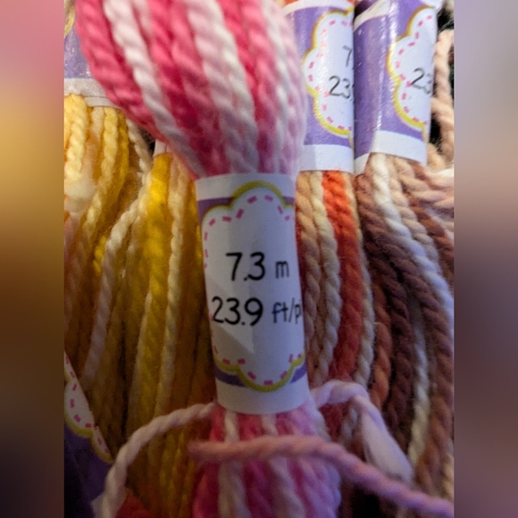 Colorful Embroidery Floss Thread Lot 38 Skiens Verigated & Solid Lot #1 - Picture 5 of 5